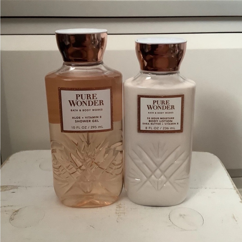 Bath & Body Works Pure Wonder - Set of 2 - Body Lotion and Shower Gel Full Size